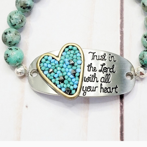 ARTISAN BOHO GEMSTONE STACKABLE STRETCH BRACELET - Picture 2 of 3